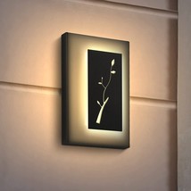 Exterior LED Wall Light Fixture Modern Sconce  Black Interior Aluminum H... - £51.08 GBP