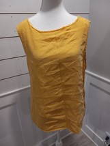 Cut Loose Sleeveless Linen Top Women Shirt Size Medium - £14.11 GBP
