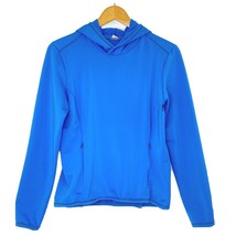 Lucy Women&#39;s size Medium Pullover Hoodie Hooded Long Sleeved Top Blue Po... - £20.85 GBP