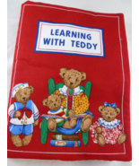 Teddy Bear Completed Fabric Book Panel Child Baby 7.6&quot; X 10&quot; New - $10.39