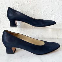 Salvatore Ferragamo Pebbled Suede Pumps Dark Blue Dublino in Box - Size ... - €65,02 EUR
