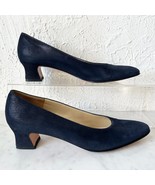 Salvatore Ferragamo Pebbled Suede Pumps Dark Blue Dublino in Box - Size ... - €65,02 EUR