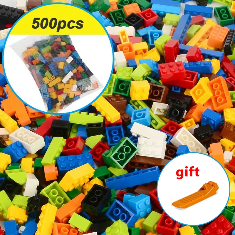 Hot 1000 Pieces Building Blocks City DIY Creative Bricks Bulk Model -boy 500 pcs - £14.64 GBP