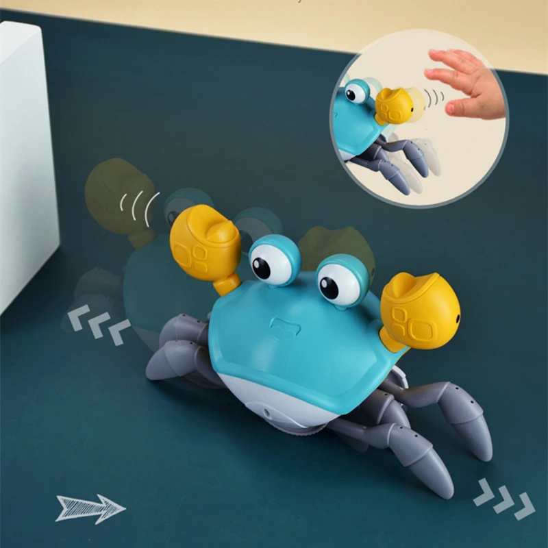 Induction Escape Crab Electric Pets Baby Musical Toys Toddler Crawling Toys - £18.34 GBP+