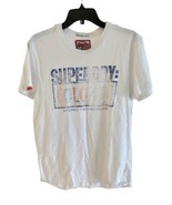 Super Dry Shirt Men&#39;s Large Fits Like M Distressed Logo T-shirt Made in ... - £11.76 GBP