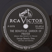 George Beverly Shea - Beautiful Garden Of Prayer 78 rpm Record P-3078 Disc 1/4 - £35.65 GBP