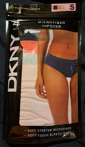 DKNY Women&#39;s Soft Stretch Microfiber 4 Pack Hipster Underwear Size S .. NEW - £14.03 GBP