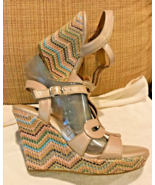 Euro by Soft Women&#39;s shoes NWOT 6.5M w/multi -color wedge - $44.00