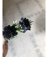 Long Stem 23.5&quot; Navy Blue Carnation Artificial  Flower In/Outdoor Decor ... - £8.10 GBP