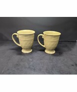 Pier 1 Imports Martillo Green Sage Footed Mugs, 12oz Cup, Set Of 2 Coffe... - $38.01 CAD