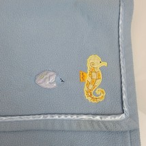 Kidsline Under the Sea Ocean Oceana Blue Fleece Fish Seahorse Baby Blanket - £38.75 GBP
