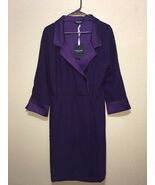 MAGARI Made In Italy PURPLE EGGPLANT DRESS SZ L NEW - $127.71