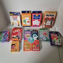 Lot of 10+ Card Games &amp; Flash Cards Dora Uno Phase 10 Beat The Parants M... - £6.02 GBP