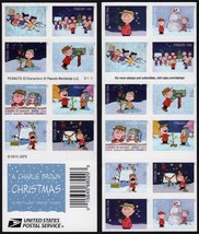 4 Books Of Charlie Brown Christmas Pane Of 20 - £55.41 GBP