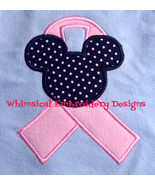 Mickey Awareness Applique Machine Embroidery Design - $4.00