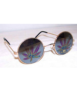 1 pair POT LEAF REFLECTION SUNGLASSES eyewear glasses marijuana leaves n... - £3.75 GBP