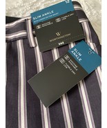 Worthington NWT 12 Slim Ankle Pants Slacks Julie Stripe Stretch Mid Rise - $278.51 MXN