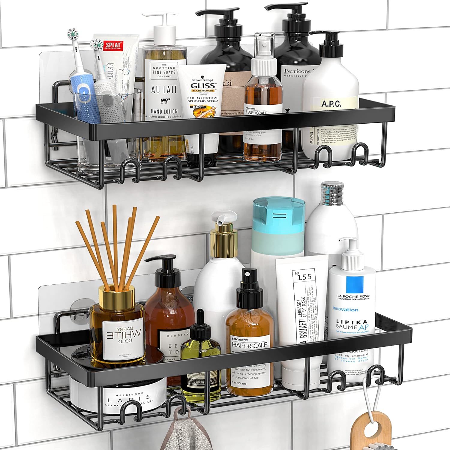 Primary image for Shower Caddy Shelf Organizer Rack - 2 Pack