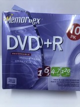 Memorex • DVD+R • 4.7GB • 16x • 120min • Blank DVDs • 10pack. New. Torn ... - £9.41 GBP