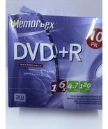 Memorex • DVD+R • 4.7GB • 16x • 120min • Blank DVDs • 10pack. New. Torn ... - £9.28 GBP