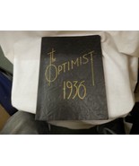 1936 Optimist Central high school card yearbook history geneology Crooks... - $82.38 CAD