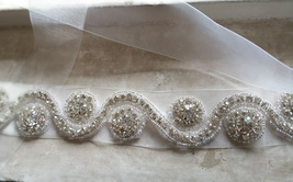 RHINESTONE Sash Belt Wedding Accessories Rhinestone Bridal Bridesmaid Sash NWT image 4