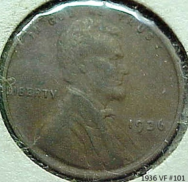 Lincoln Wheat Penny 1936 VF #101 - $3.00