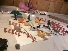 Large Lot Of 13 Animals- horse sheep Rabbit,goose, Goats,cowsL - $18.85