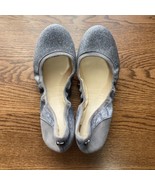 Cole Haan Avery Ballet Shoe Womens 6.5 Silver Glitter Foldable Flats RP$138 - £17.63 GBP