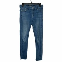 Lucky Brand Women&#39;s Jeans Ava Skinny Mid-Rise Raw Denim Hem Mid-Wash Blue Sz. 6R - £14.62 GBP