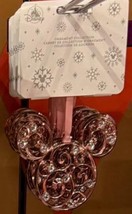 Disney Parks Mickey Mouse Icon Rose Gold Color Filigree  Ornament with F... - $618.81 MXN