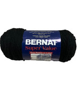 Bernat Super Value Black Yarn 7 oz. Skein Acrylic Worsted 4-Ply NEW - £4.65 GBP