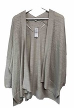 Ann Taylor Loft Boho Natural Relaxed Fit Beige Open Front Cardigan Cover... - $16.34