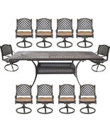 Nassau 11piece cast aluminum dining set Santa Clara rectangular extendab... - $5,646.67 CAD