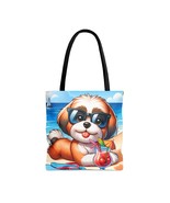 Tote Bag, Dog on Beach, Lhasa Apso, Tote bag, 3 Sizes Available, awd-1220 - £22.01 GBP+