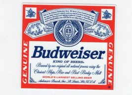 Budweiser vinyl decal window laptop hard hat helmet up to 14&quot;  FREE TRAC... - £2.39 GBP+