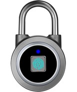 Megafeis Smart Padlock With Keyless Biometric, Water Resistant, Fingerprint - $47.98
