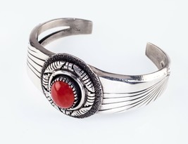 Bracciale Cuff In Argento Sterling Di Rita Coriz Santo Domingo Bellissimo - $259.86