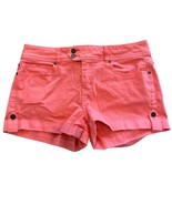 Life In Progress Coral Pink Cuffed Denim Shorts Size 30 - $9.38