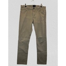 THEORY Casual Pants Cotton Chino Khaki Strait Cut Beige Olive  Size 33 - $555.02 MXN