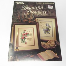 Leisure Arts Beautiful Thoughts Floral Cross Stitch Patterns Leaflet #2432 - $4.94