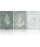 BINCUE Neutral Botanical Canvas Wall Art Plants Wall Decor Rustic Farmho... - €24,75 EUR