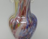 Silvestri Cristal Murano Multi Color Rainbow Art Glass Iridescent Handle... - $123.74