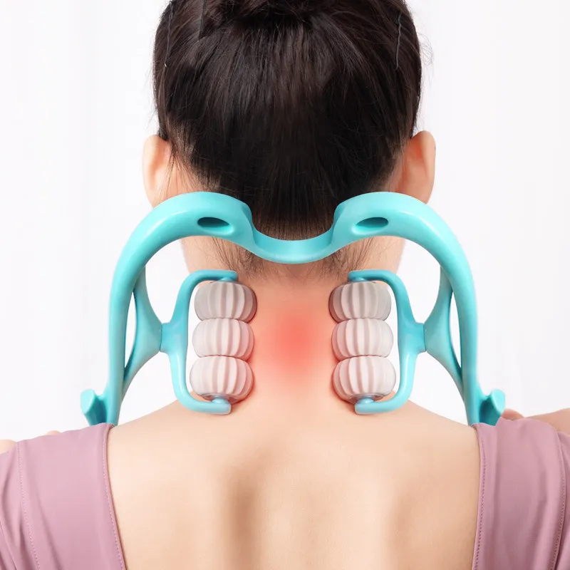 Multifunctional Manual Six-wheel Neck Massager Massage Relieve Roller Ma... - $32.91 CAD