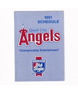 Quad City Angels 1991 Minor Baseball MILB Pocket Schedule Old Style - £3.93 GBP