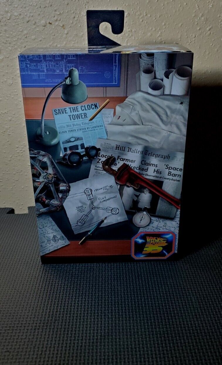 Primary image for NECA Doc Brown 7 inch Action Figure Box in Perfect Condition