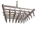 49 CLOTHES PIN LAUNDRY DRYING RACK - Amish Handmade Clothes Hanger USA - £76.71 GBP