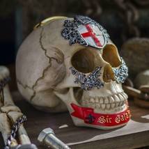 Ebros Knights of The Round Table King Arthur Skulls Sir Galahad Skull Fi... - $28.99