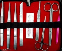 PREMIUM QUALITY STAINLESS STEEL DISSECTION KIT (SET OF 9 FORCEPS +1 KIT ... - $55.54