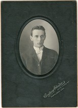 Vintage Cabinet Photo of an Attractive Well Dressed Young Man - Portland, Oregon - £6.89 GBP